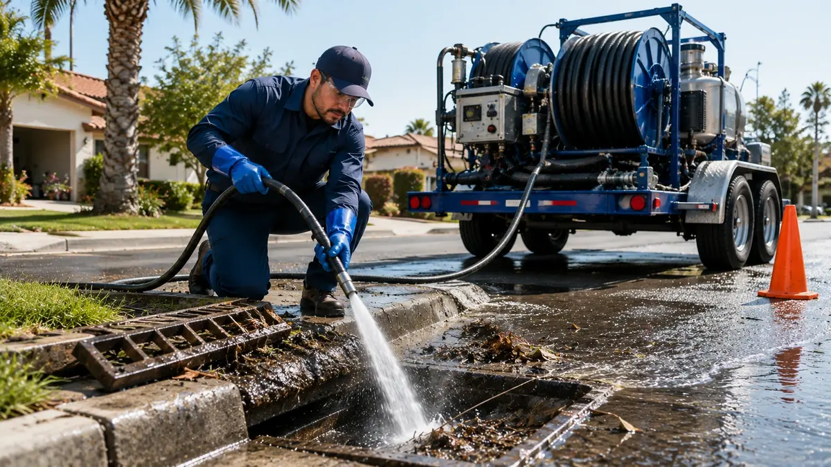 Storm Drain Hydro Jet Cleaning in Point Mugu Nawc
